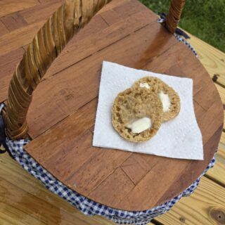 sourdough english muffins made with fresh-milled flour