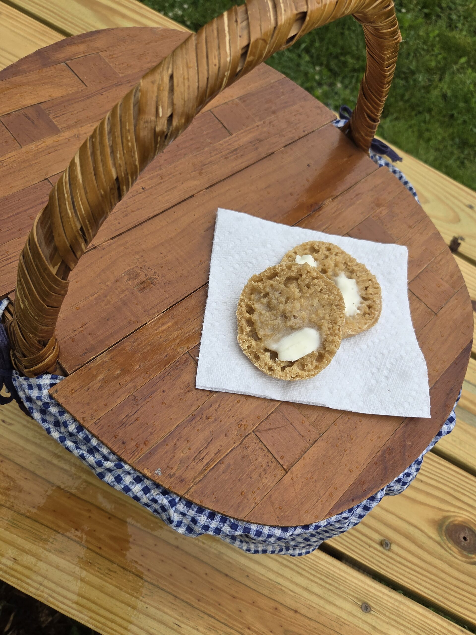 sourdough english muffins made with fresh-milled flour