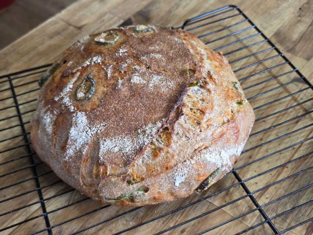 jalapeno cheddar sourdough bread