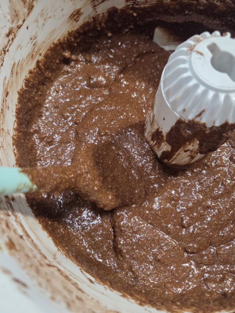 Sourdough fresh milled cake batter 