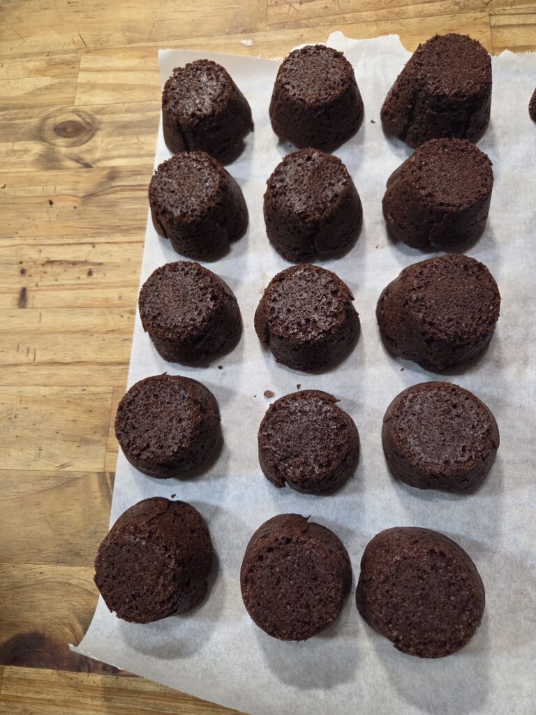 cupcakes cooling upside down