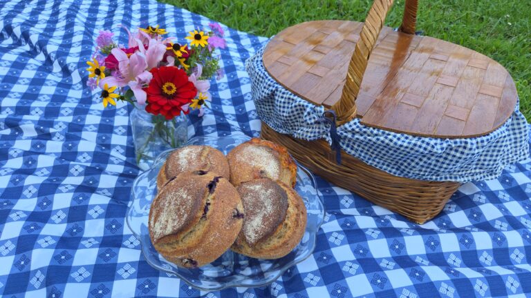 mini sourdough loaves and a picnic