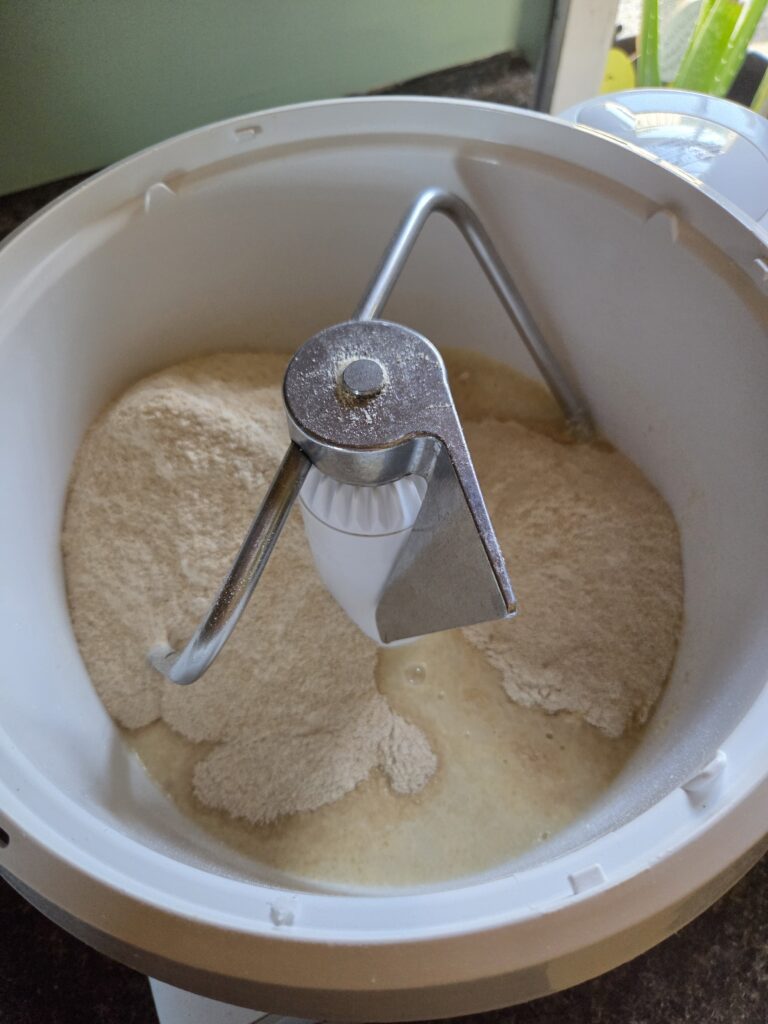 mixing the dough