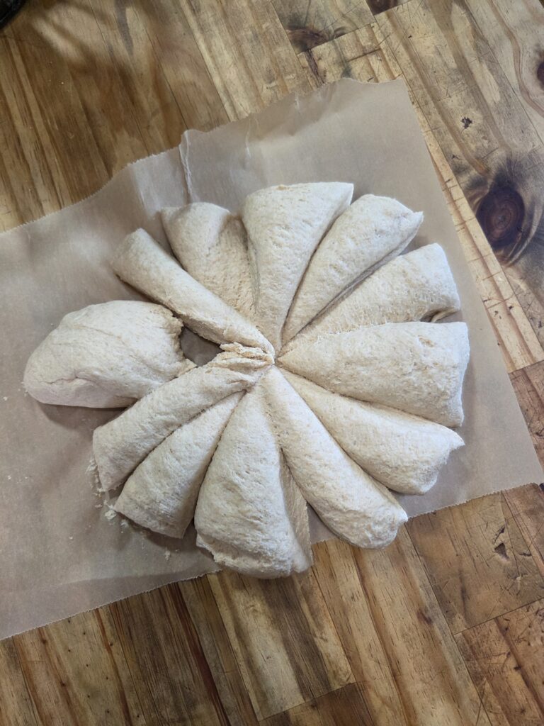 sectioned dough