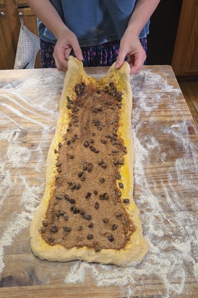 cinnamon mixture on bread
