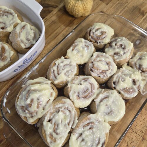 pumpkin sourdough cinnamon rolls