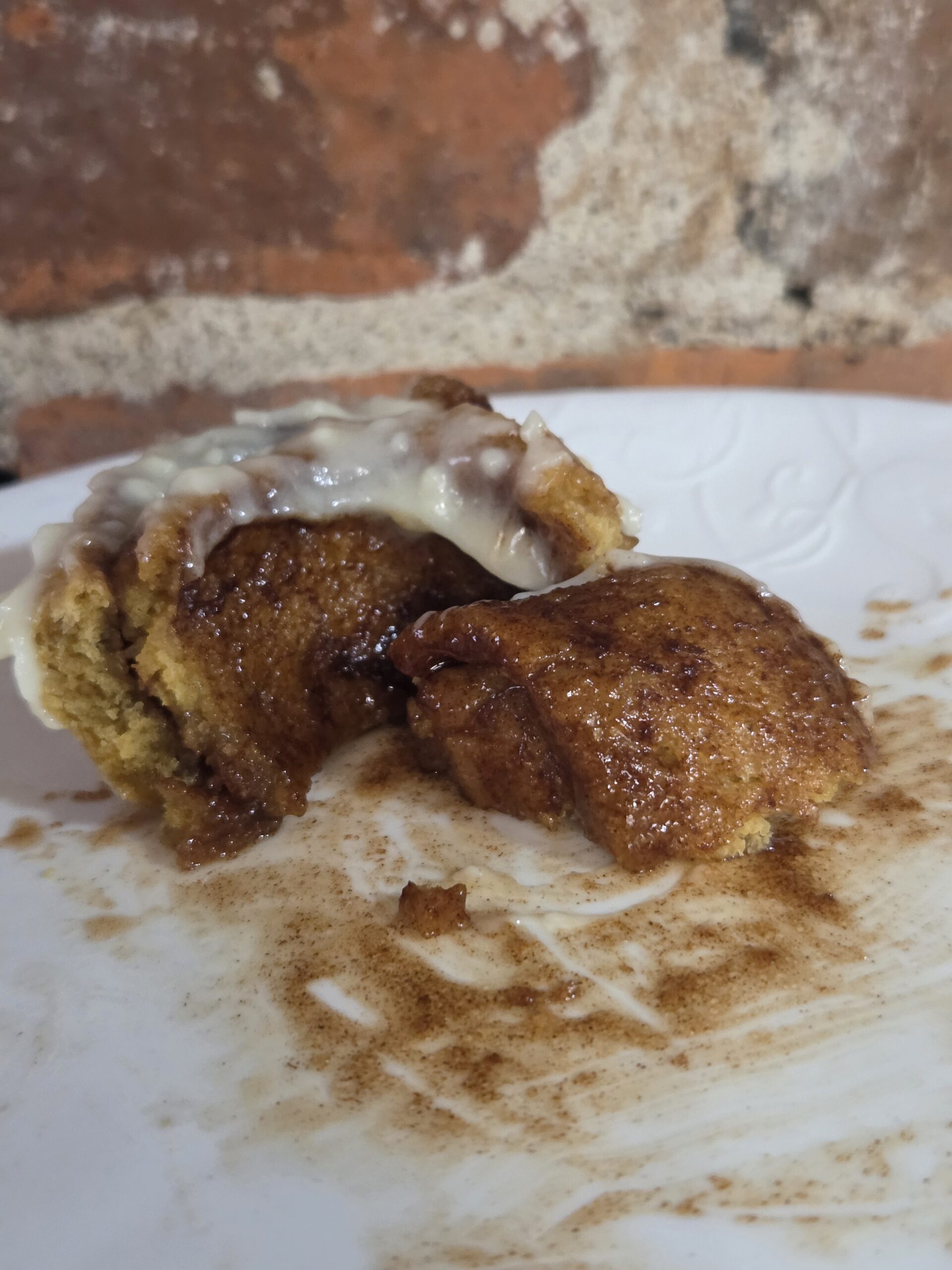 inside of gooey cinnamon roll