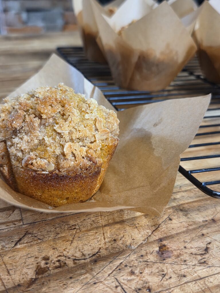 pumpkin crumble muffin