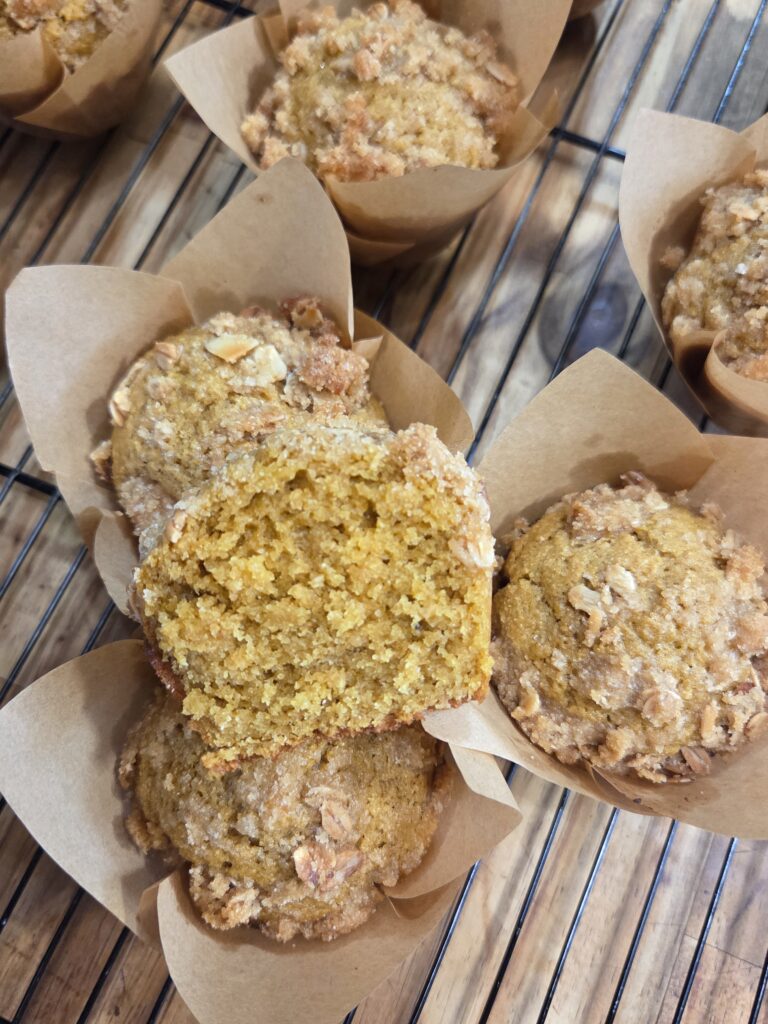 inside of the muffins