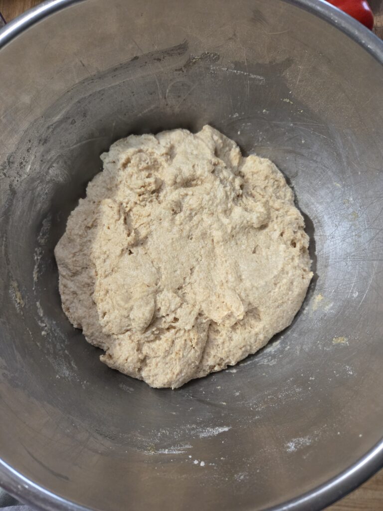 just mixed dough