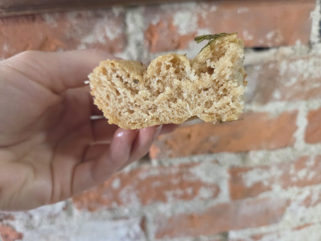 inside focaccia bread