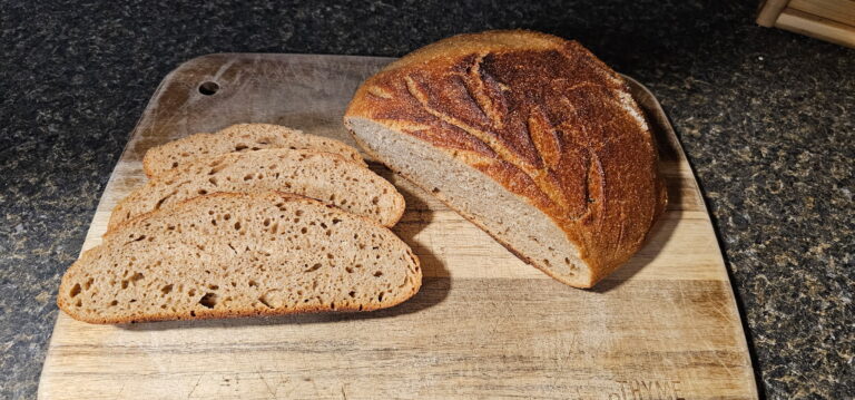 Fresh milled sourdough bread