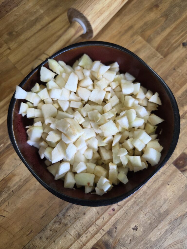 diced apples