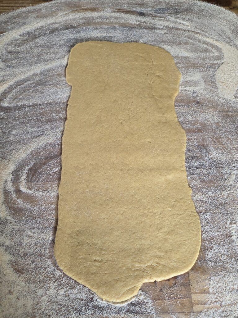 rolled out babka dough