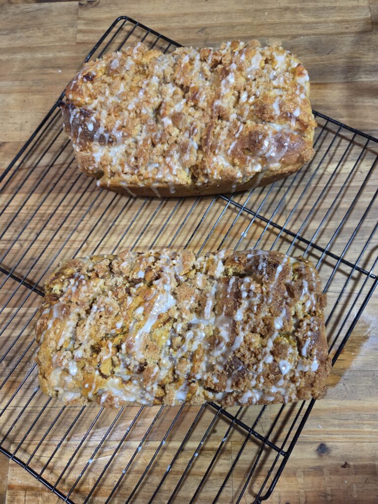 drizzled babka loaves