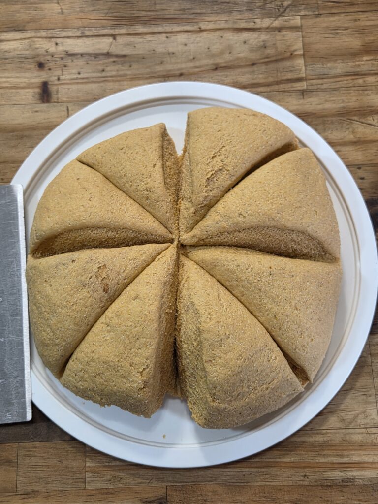 sectioned off dough