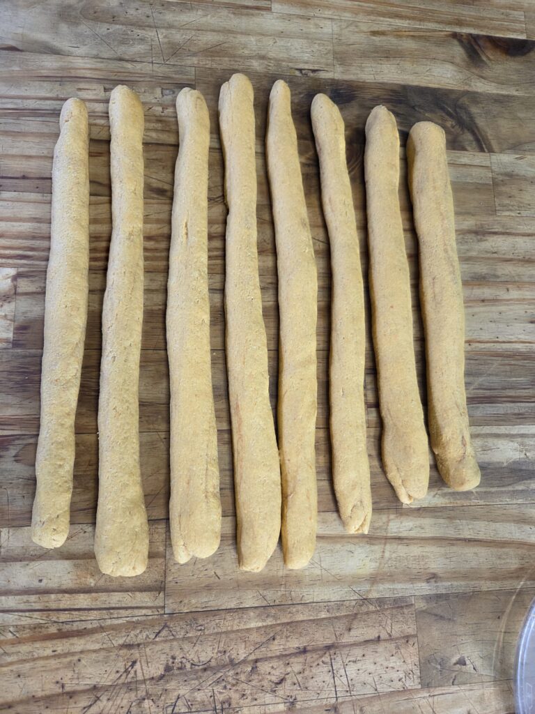 rope shape bagel logs
