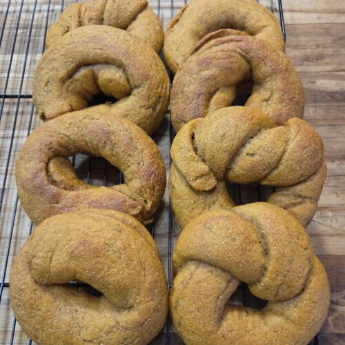 bagels on display