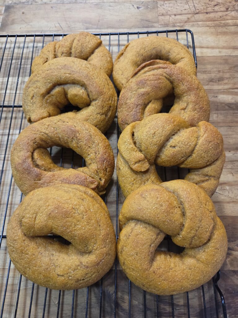 bagels on display 