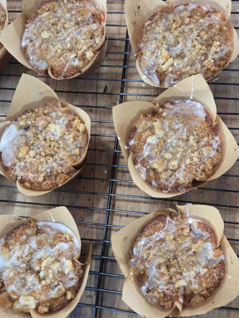 glazed apple muffins