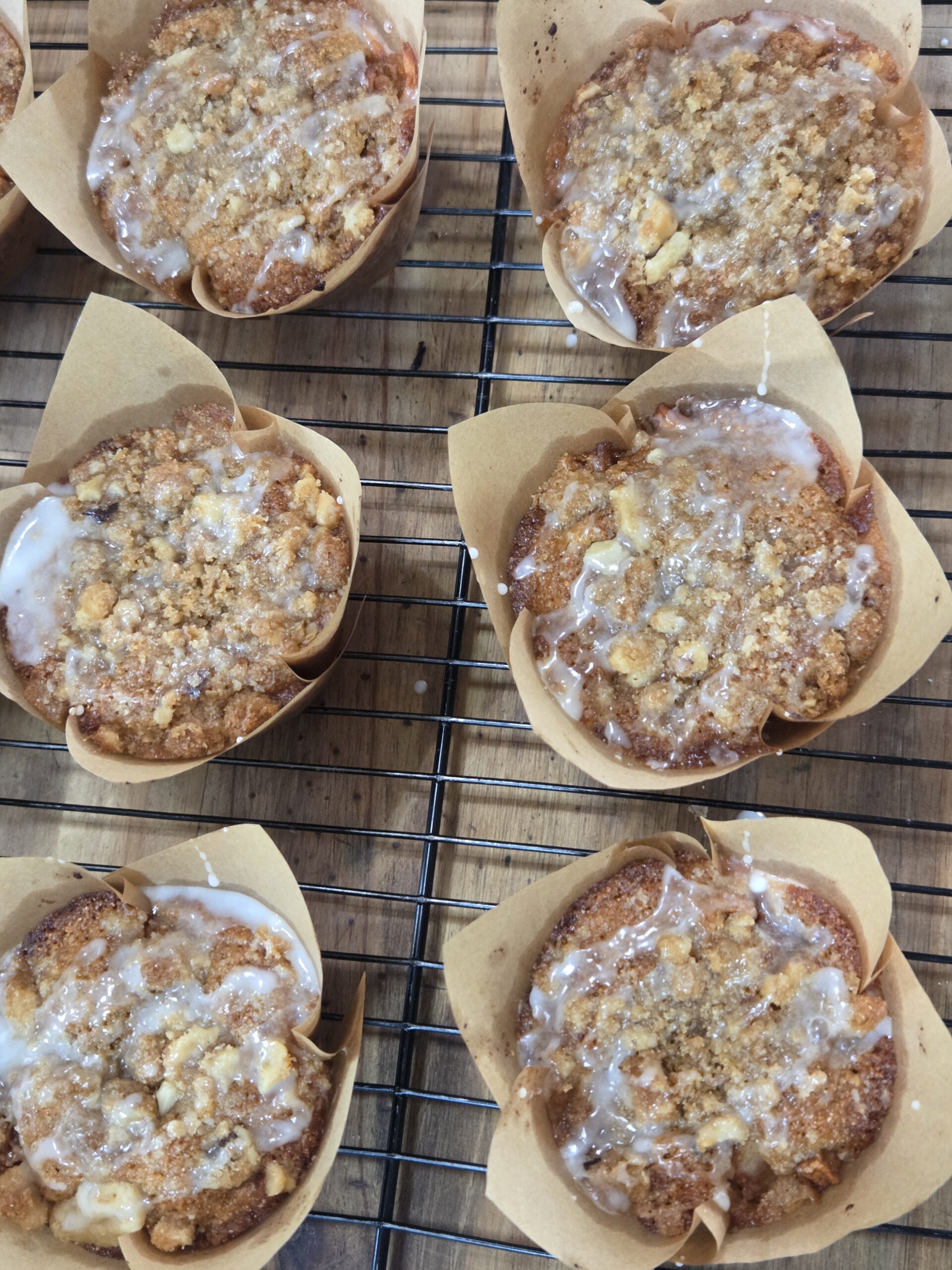 glazed apple muffins