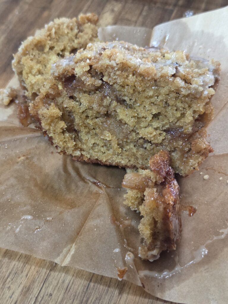 inside of the apple muffins